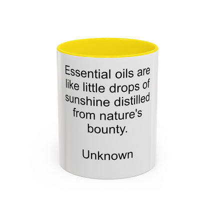 Essential Oils Quote Coffee Mug — “Essential oils are like little drops of sunshine...”