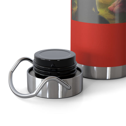 22oz Insulated Bottle — Enchanted Forest Cat & Girl Illustration