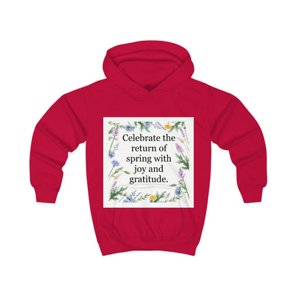 Spring Floral Kids Hoodie – "Celebrate the return of spring with joy and gratitude"