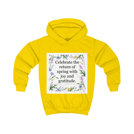 Spring Floral Kids Hoodie – "Celebrate the return of spring with joy and gratitude"