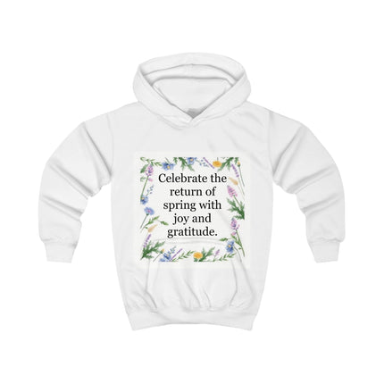 Spring Floral Kids Hoodie – "Celebrate the return of spring with joy and gratitude"
