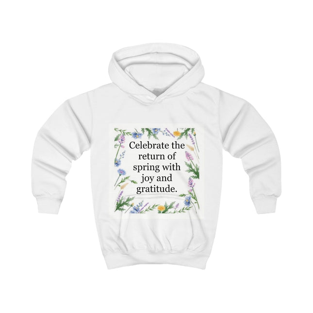 Spring Floral Kids Hoodie – "Celebrate the return of spring with joy and gratitude"