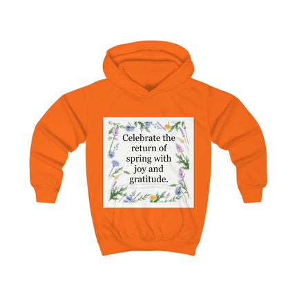 Spring Floral Kids Hoodie – "Celebrate the return of spring with joy and gratitude"