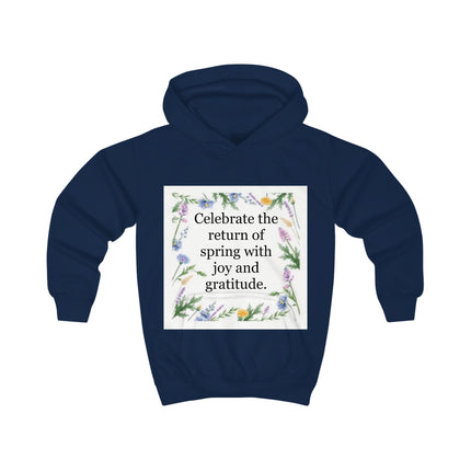 Spring Floral Kids Hoodie – "Celebrate the return of spring with joy and gratitude"