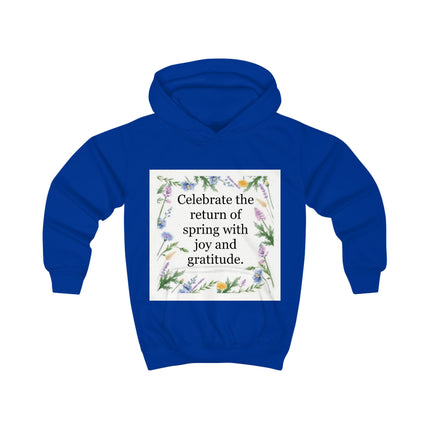 Spring Floral Kids Hoodie – "Celebrate the return of spring with joy and gratitude"