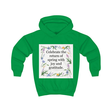 Spring Floral Kids Hoodie – "Celebrate the return of spring with joy and gratitude"