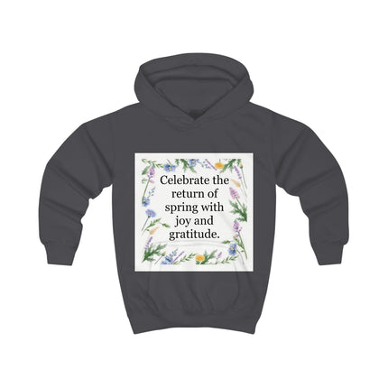 Spring Floral Kids Hoodie – "Celebrate the return of spring with joy and gratitude"