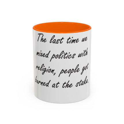 Politics & Religion Accent Mug – 11oz – Bold Conversation Starter
