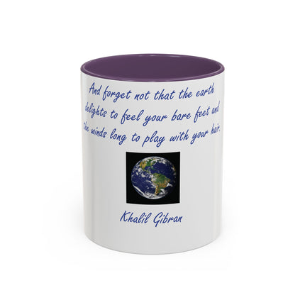 Nature Quote Accent Mug – 11oz Ceramic with Gibran Verse