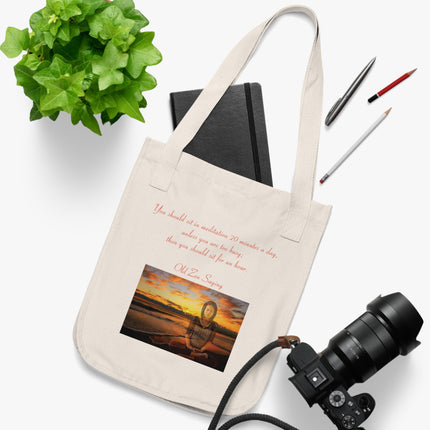 Mindfulness Quote Tote – Organic Canvas Bag for Yoga Lovers