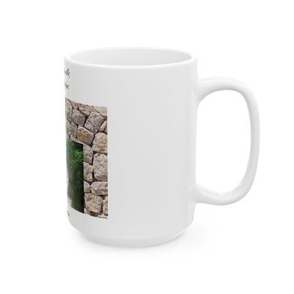 Newton Quote Mug – 15oz Ceramic Cup with “Too Many Walls” Message
