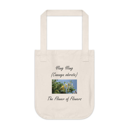 Organic Canvas Tote – Ylang Ylang Floral Design for Everyday Use