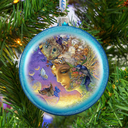 Eternal Love Glass Ornament by Josephine Wall - Christmas Decor - 744-412-JW-2