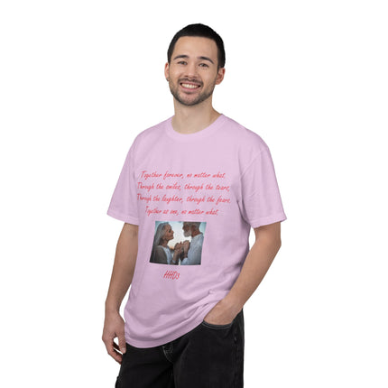 Romantic Photo Quote T-Shirt — "Together forever, no matter what" Couple Tee