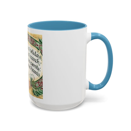 Blessed Be Your Holidays Coffee Mug — Holiday Celtic Greeting Accent Mug (11/15oz)