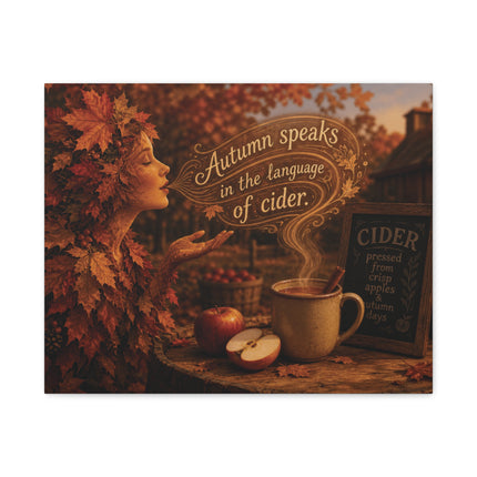 Autumn Speaks in the Language of Cider - Matte Canvas Wall Art