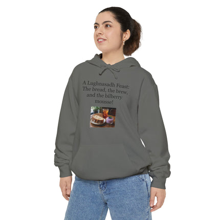 Lughnasadh Feast Hoodie — “A Lughnasadh Feast: The bread, the brew, and the bilberry mousse!”