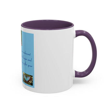 Butterfly Kindness Accent Coffee Mug — Rumi Inspirational Quote (11/15 oz)