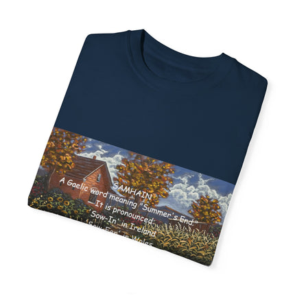 Samhain Tee – Unisex Garment-Dyed Shirt with Pumpkin Spice Wit