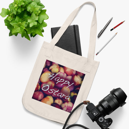 Ostara Tote Bag – Organic Canvas Carryall with Colored Egg Design