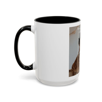 Cat Hug Coffee Mug – "Marriage is an Endless Sleepover" Accent Mug
