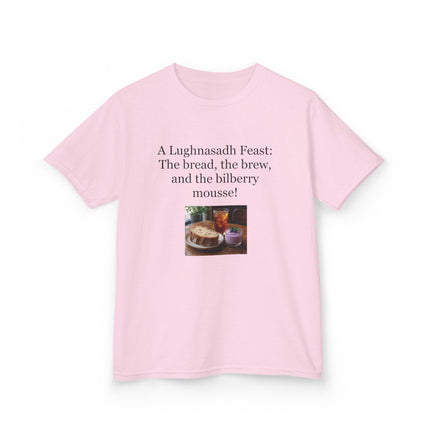 Lughnasadh  Kids Tee — “A Lughnasadh Feast: The bread, the brew, and the bilberry mousse!”