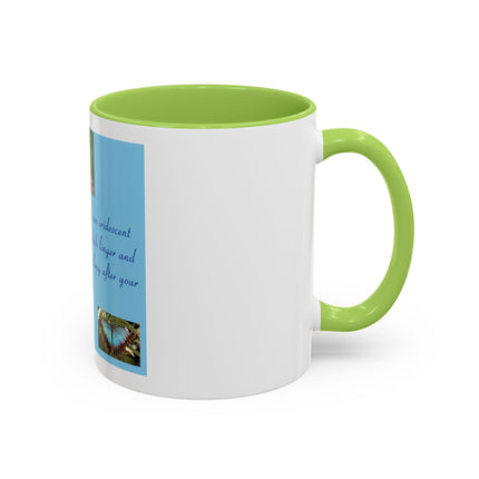 Butterfly Kindness Accent Coffee Mug — Rumi Inspirational Quote (11/15 oz)