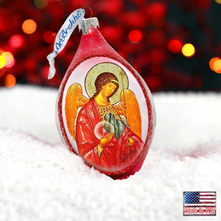 Saint Michael Drop Glass Ornament by G. DeBrekht - Nativity Holiday Décor - 757-036-1
