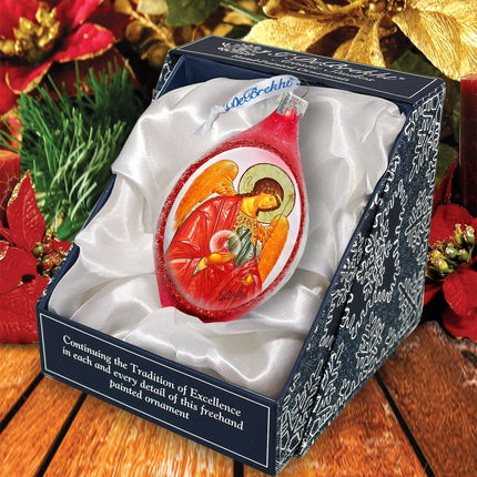 Saint Michael Drop Glass Ornament by G. DeBrekht - Nativity Holiday Décor - 757-036-3