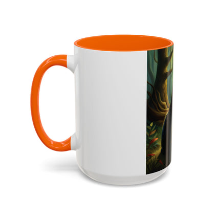 Mystical Fairy & Cat Mug – Enchanted Forest Design, 15oz Accent