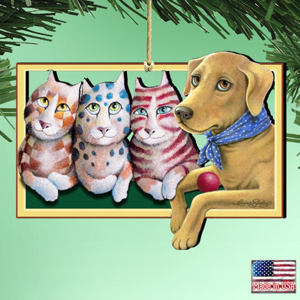 The Dog Wooden Ornaments Pets by Laura Seeley - Pets Dog and Cats Decor - 8511019-LS-2