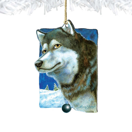 Snow Tracks Wooden Ornaments Pets by Laura Seeley - Pets Dog and Cats Decor - 8511014-LS-4