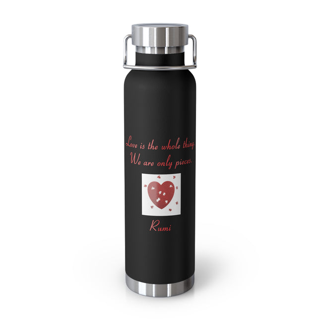 Love Quote Bottle – 22oz Copper Insulated Flask for Heart & Soul