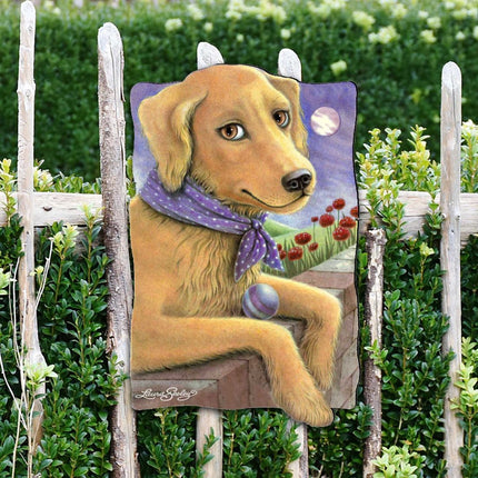 Flowers Fetch & Fun Holiday Outdoor Decor Large Ornament by Laura Seeley - Pets Dog and Cats Decor - 8511011M-1