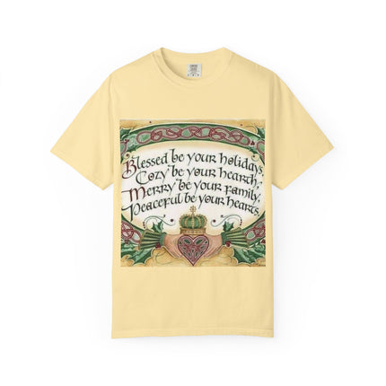 Blessed Be Your Holiday Unisex Garment-Dyed T-Shirt