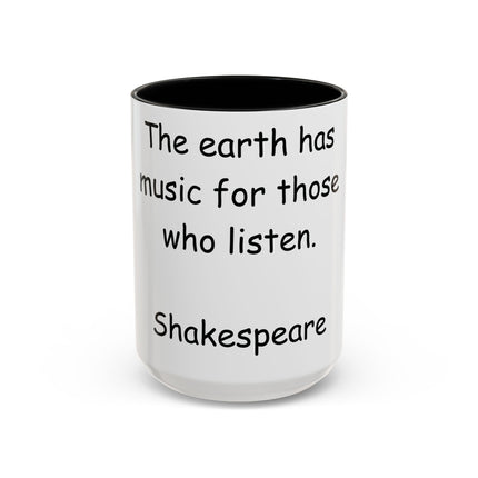 Shakespeare Music Quote Mug – 15oz Ceramic Accent Cup