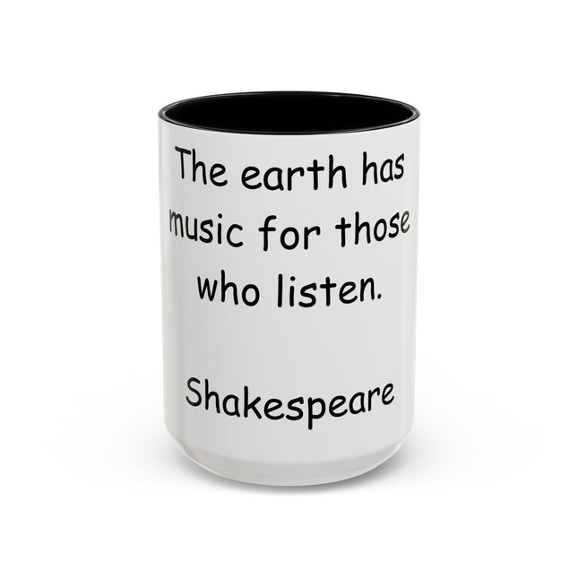 Shakespeare Music Quote Mug – 15oz Ceramic Accent Cup