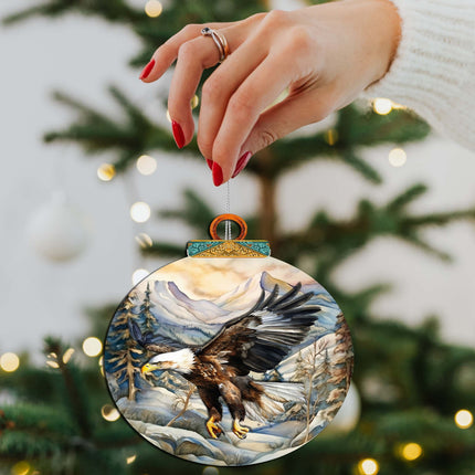 Bald Eagle of Alaska Wooden Ornaments by G.Debrekht - Wildlife Holiday Decor - 870063-3