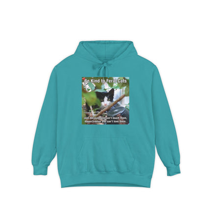 Hoodie — "Be Kind to Feral Cats" Rescue Cat Graphic Hoodie