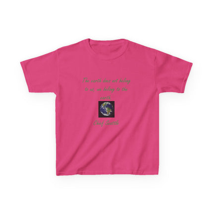 Kids Tee – “We Belong to the Earth” Quote – Eco-Friendly