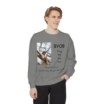 BYOB Sweatshirt – “Bring Your Own Book” – Unisex Literary Fashion
