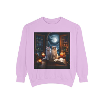 Cozy Cat Sweatshirt – Magical Workshop Design – Unisex Apparel
