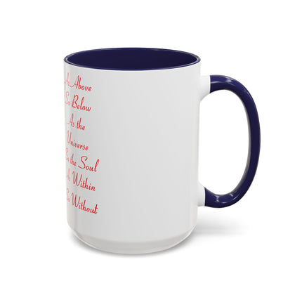 Mystical Accent Mug – “As Above So Below” Wiccan Design, 15oz