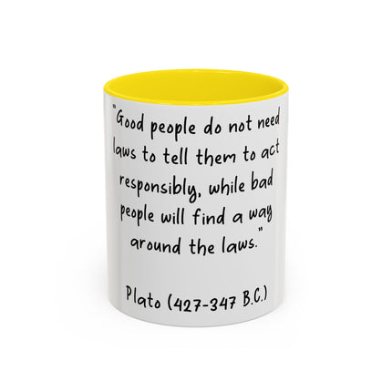 Plato Quote Mug – 11oz Accent Ceramic Cup for Thoughtful Sips