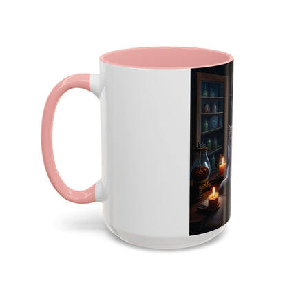 Magical Cats Accent Mug – 15oz – Cozy Gift for Cat & Book Lovers