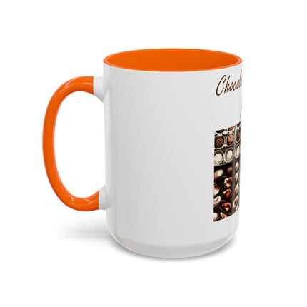Chocolate Is Brain Fuel Accent Mug – 15oz – Sweet & Smart Gift