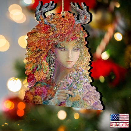 Autumn Wooden Ornaments by Josephine Wall - Thanksgiving Halloween Decor - 845611-JW-1
