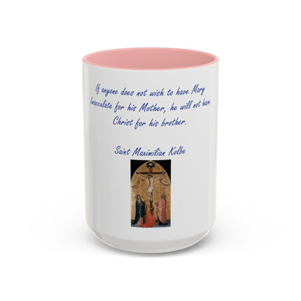 Religious Coffee Mug — Saint Maximilian Kolbe Quote & Sacred Image (11/15oz)