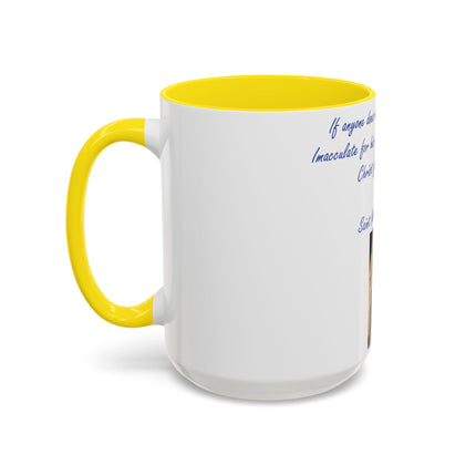 Saint Kolbe Accent Mug – 15oz Ceramic Cup for Marian Devotion