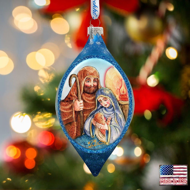 Nativity Drop Glass Ornament by G. DeBrekht - Nativity Holiday Decor - 757-021-0
